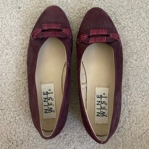 Nine West Kids burgundy flats. Size 2